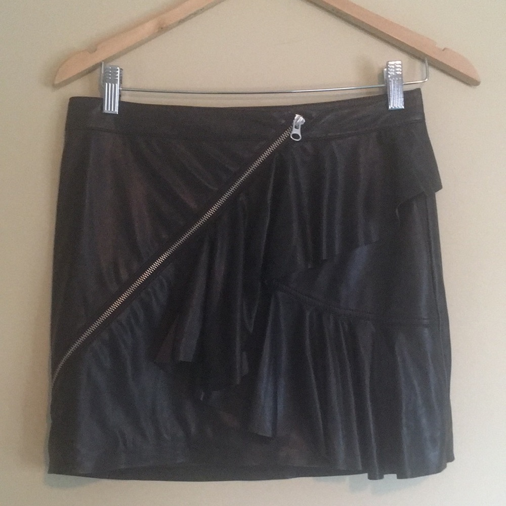 Nasty Gal Black Vegan Leather Mini Skirt